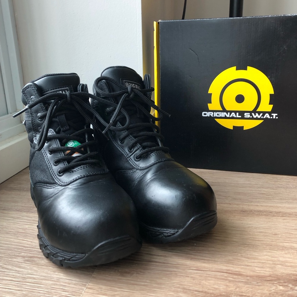 Men's Black Tactical Safety Boots